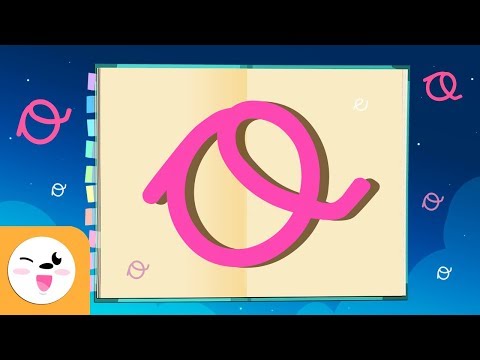 Letter O: cursive script - The alphabet for kids